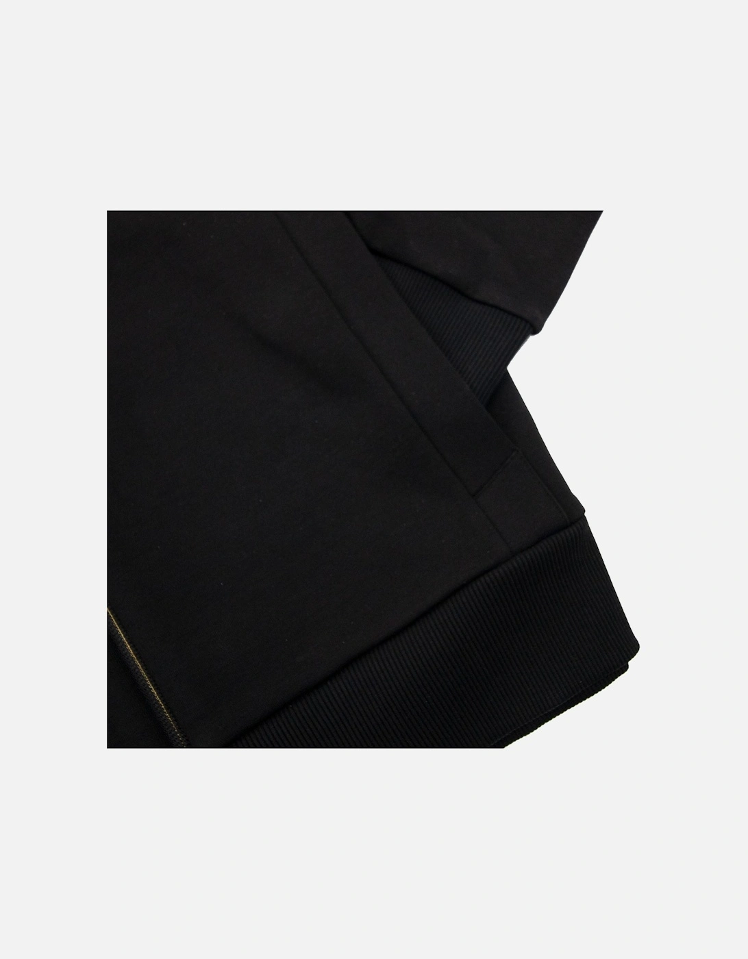 Saggy 1 Embroidered Logo Zip Up Hoodie Black 001