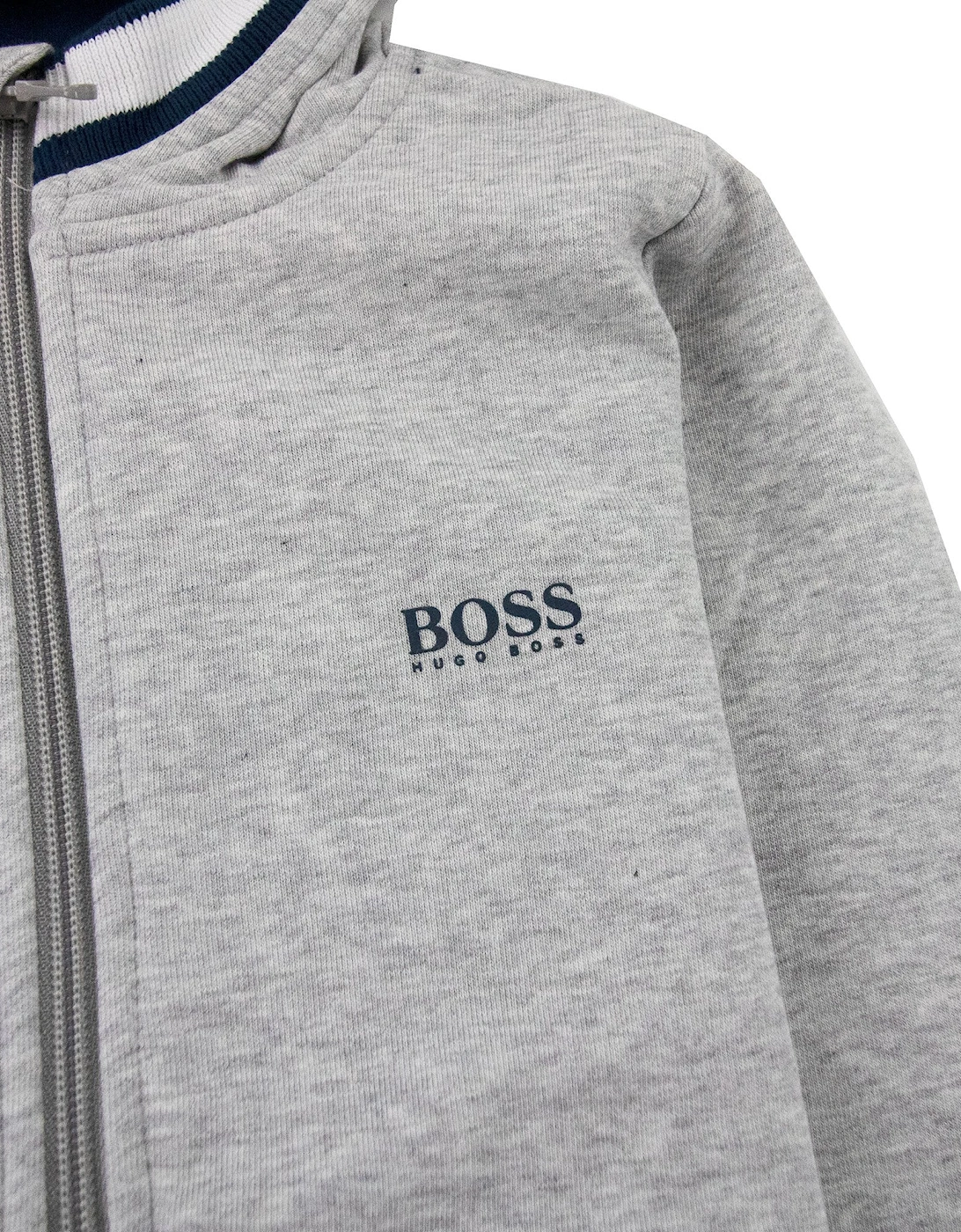 Kids Hoody Side Logo Light Grey