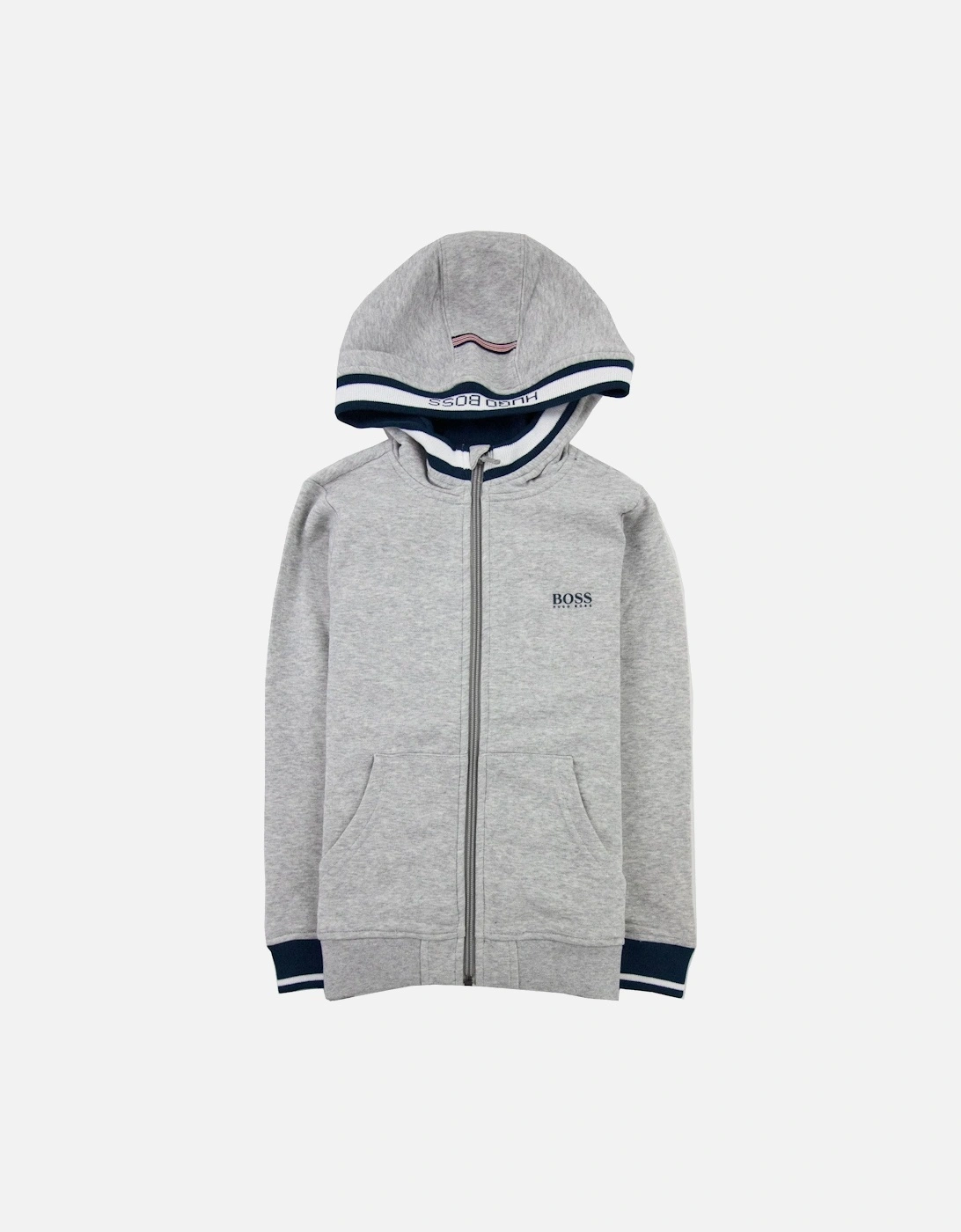 Kids Hoody Side Logo Light Grey, 3 of 2