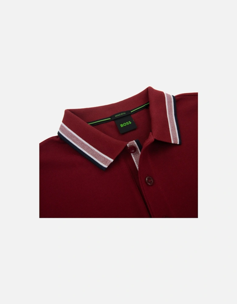 Paddy Embroidered Logo Polo Burgundy 607
