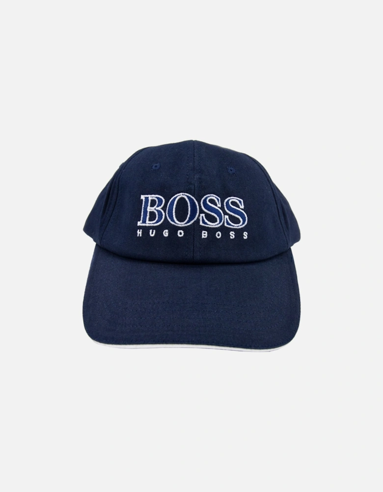 Kids Embroidered Logo Cap Navy