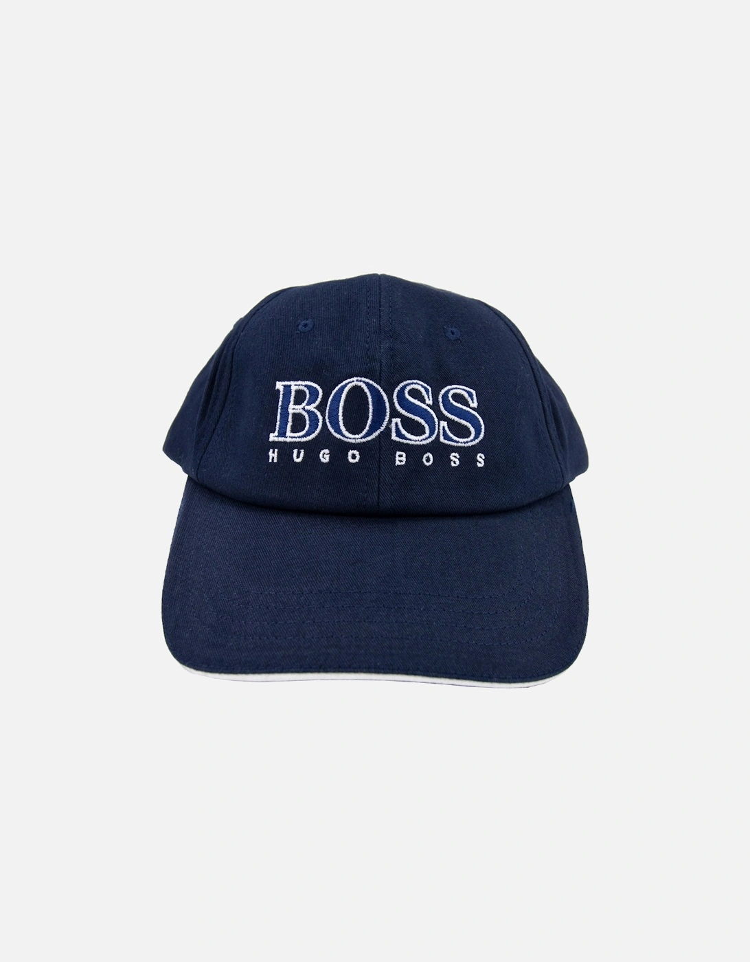 Kids Embroidered Logo Cap Navy, 4 of 3