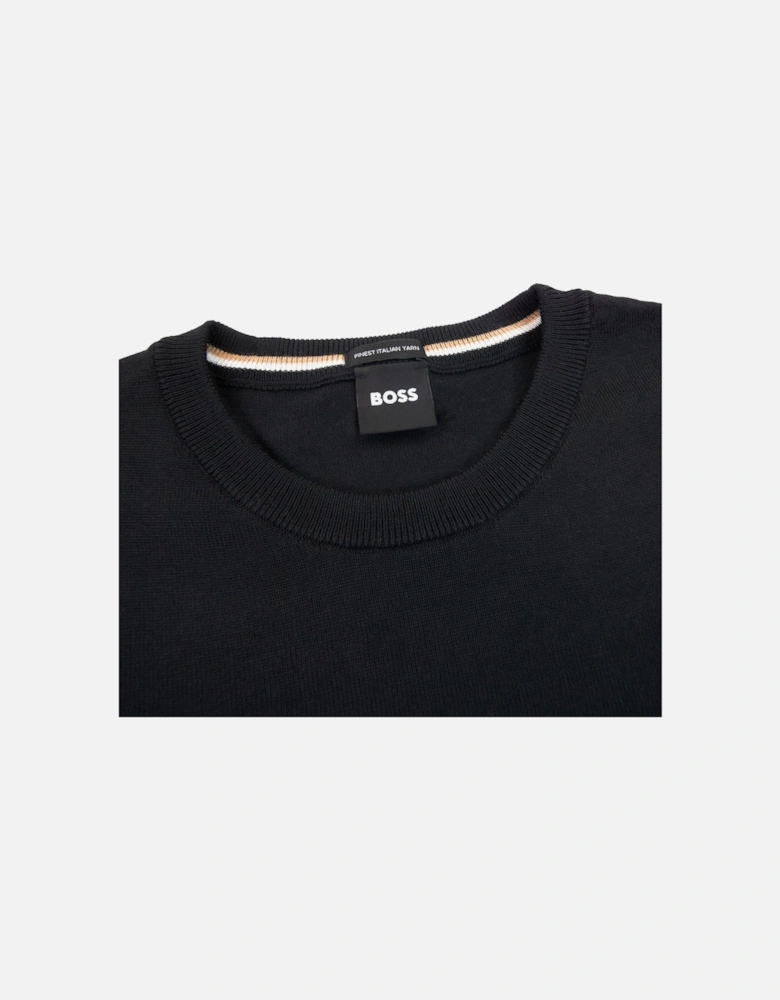 Botto-l Embroidered Logo With Responsible Wool Sweater Black 001