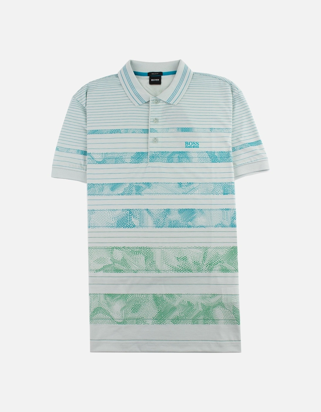 Regular-fit Paddy 7 Polo Shirt With Patterned Stripe Turquoise, 3 of 2