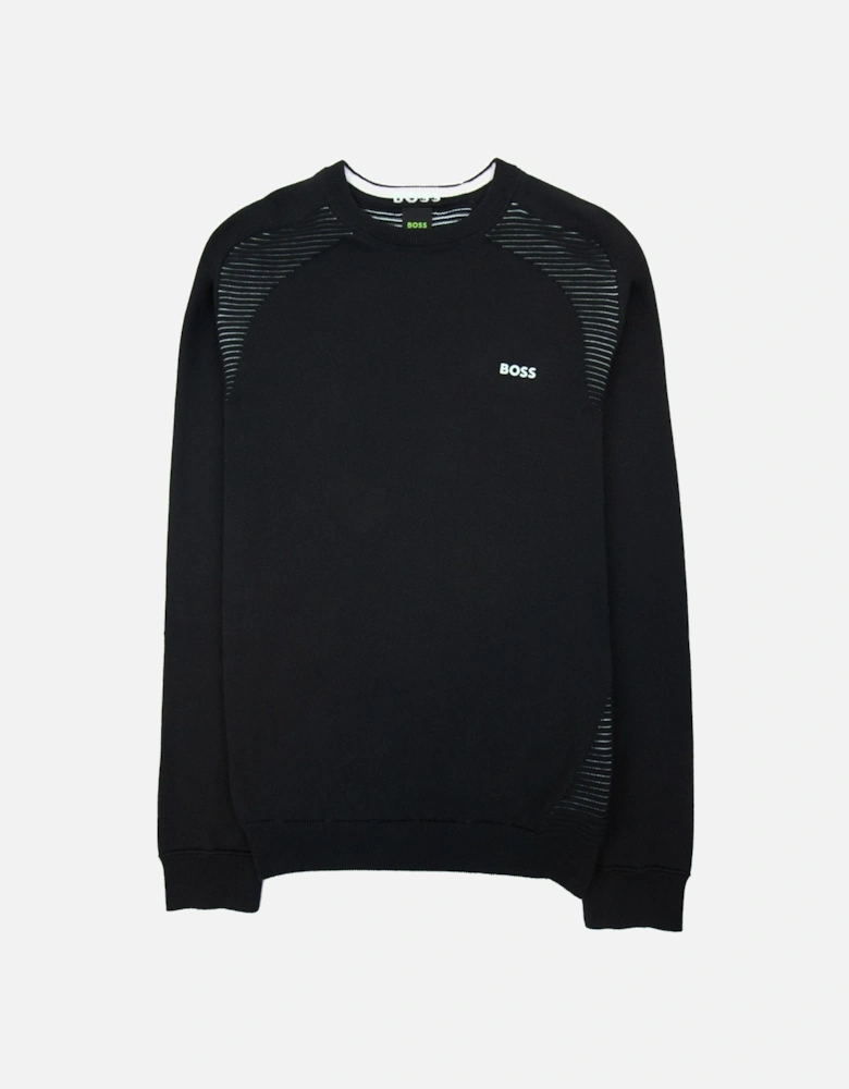 Ramal Two Tone Stripes Sweater Black 001