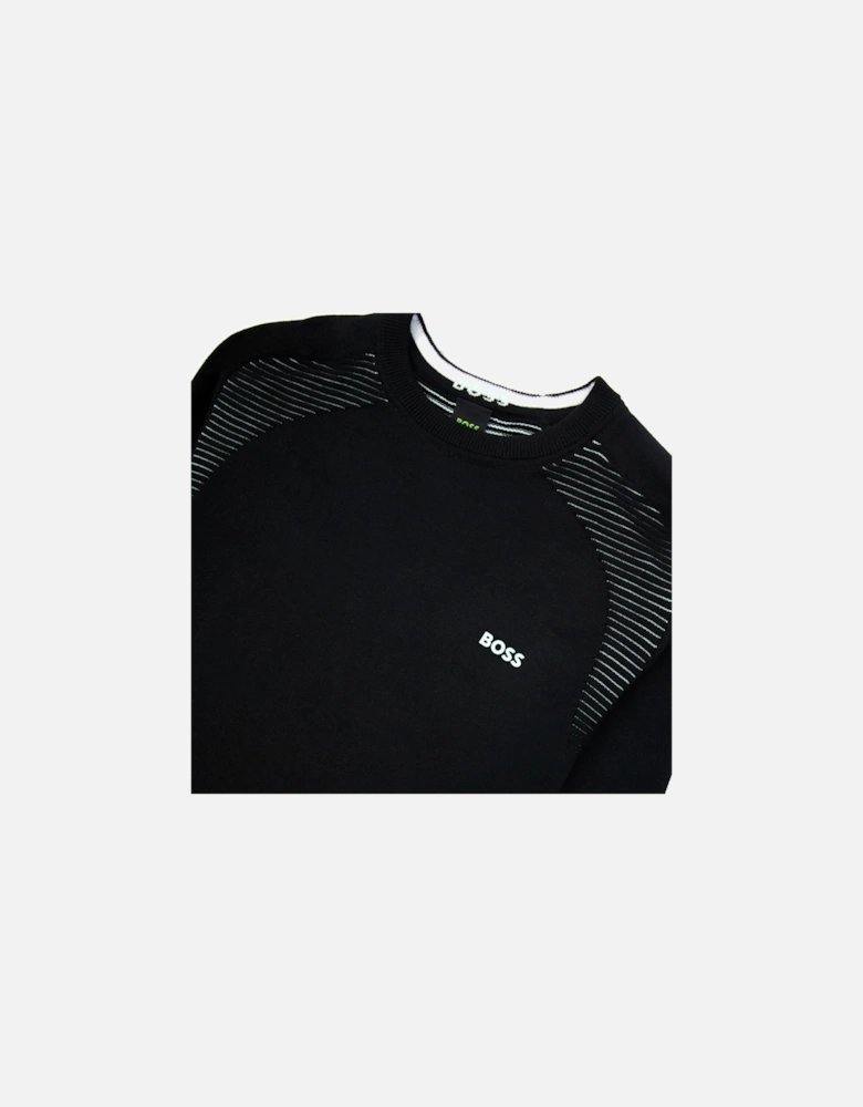 Ramal Two Tone Stripes Sweater Black 001