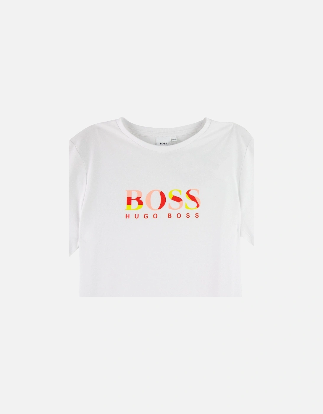 Kids Multi Chest Logo T Shirt White