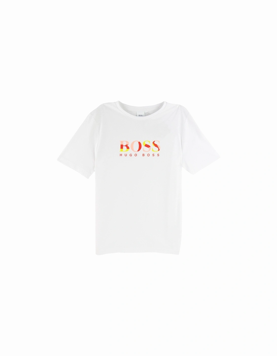 Kids Multi Chest Logo T Shirt White, 4 of 3