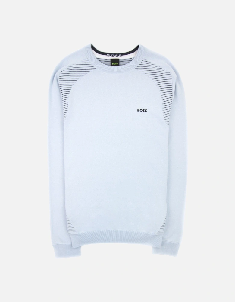 Ramal Two Tone Stripes Sweater Light Blue 453