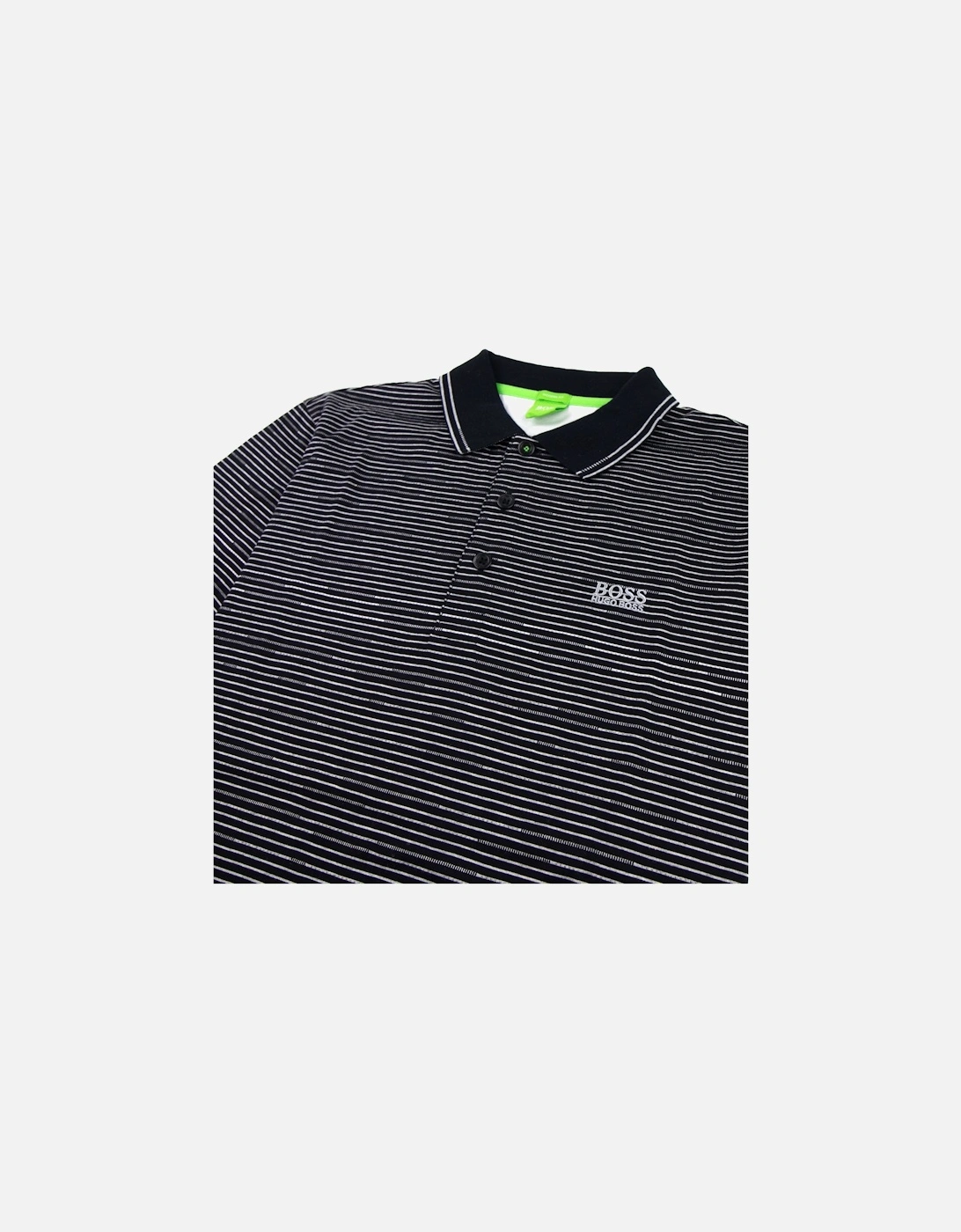 Paddy 2 Stripe Polo Black
