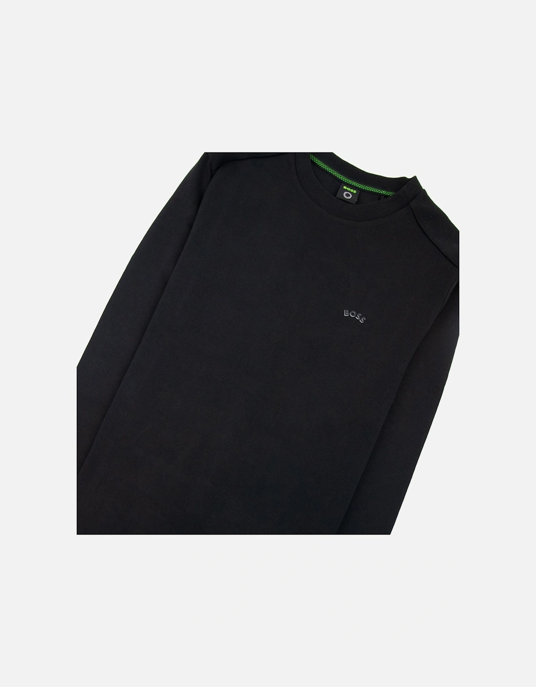 Salbo Curved Logo Sweatshirt Black 001