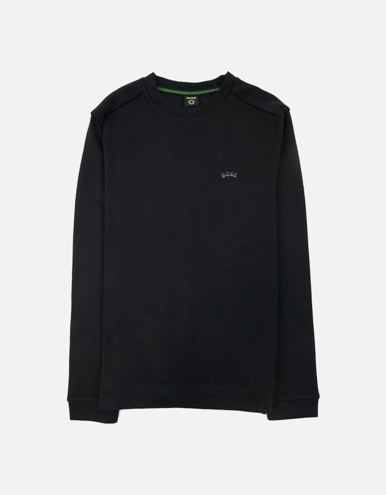 Salbo Curved Logo Sweatshirt Black 001