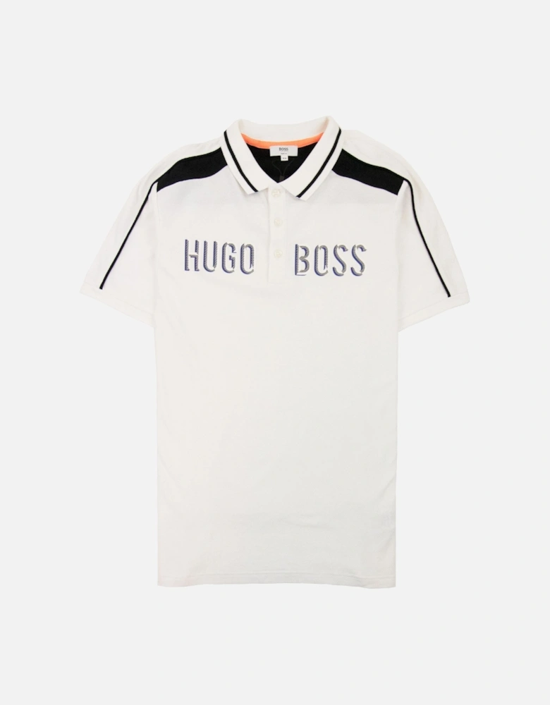 Kids Logo Printed S/s Polo White