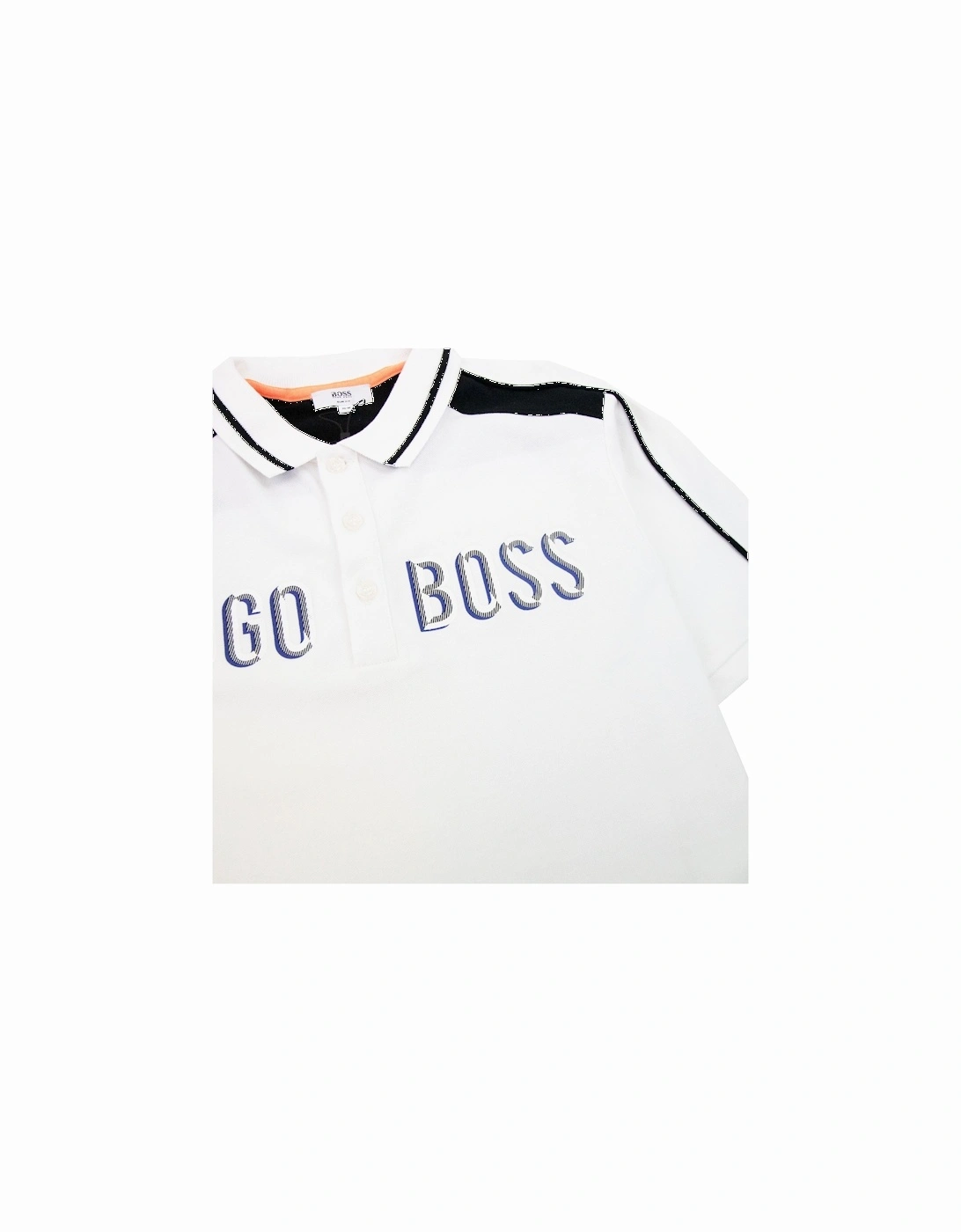 Kids Logo Printed S/s Polo White