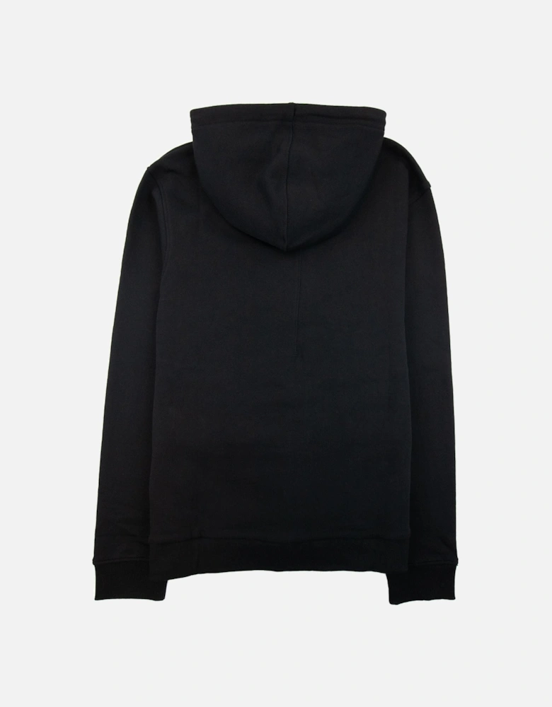 Saggy Embroidered Contrast Logo Zip Up Sweatshirt Black 001