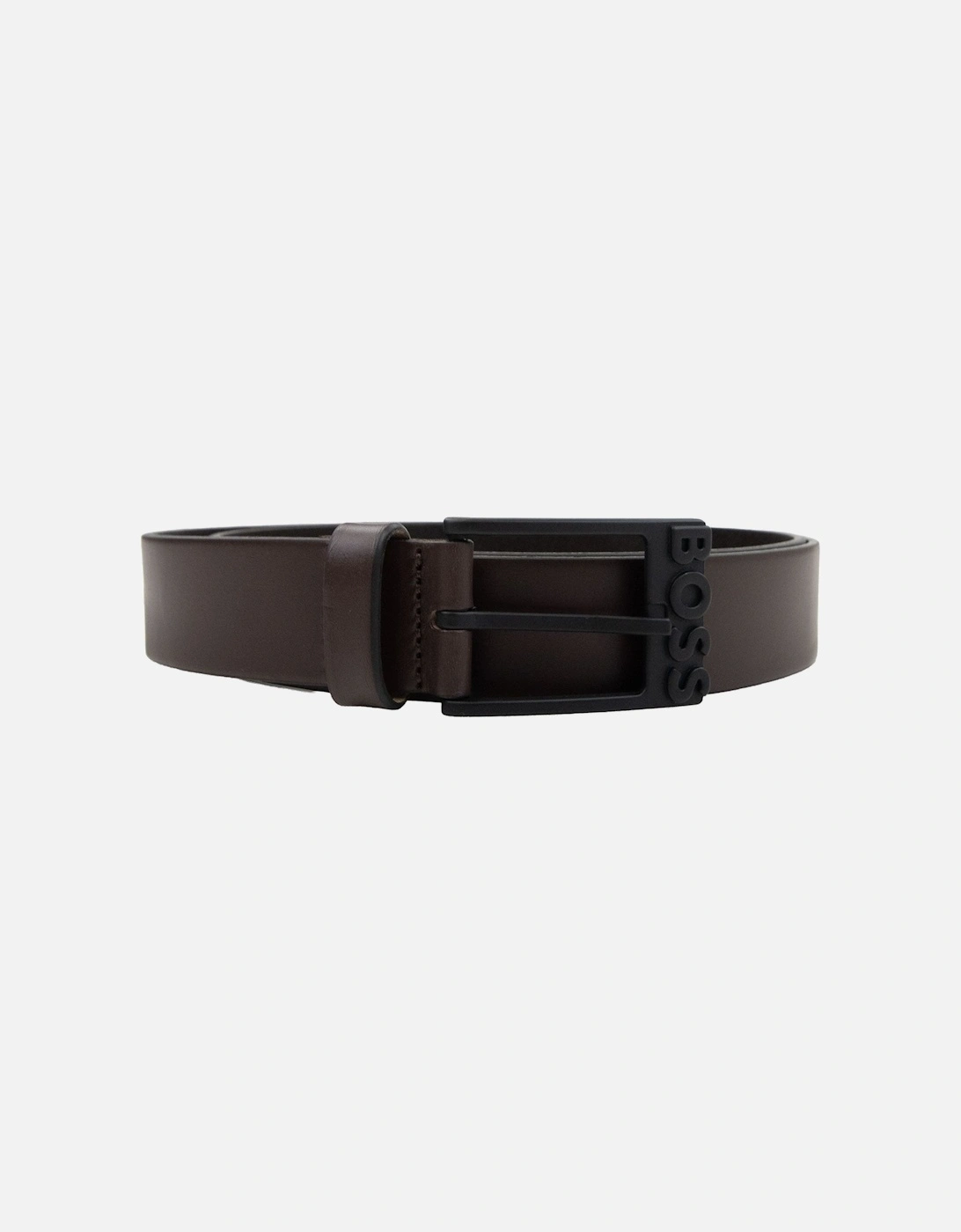 Hugo Boss Men's Black Simo R Leather Belt Dark Brown 202 - Size: 80