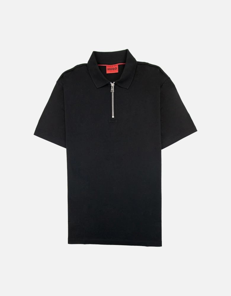 Hugo Dozelot Zip S/s Polo Shirt Black 001