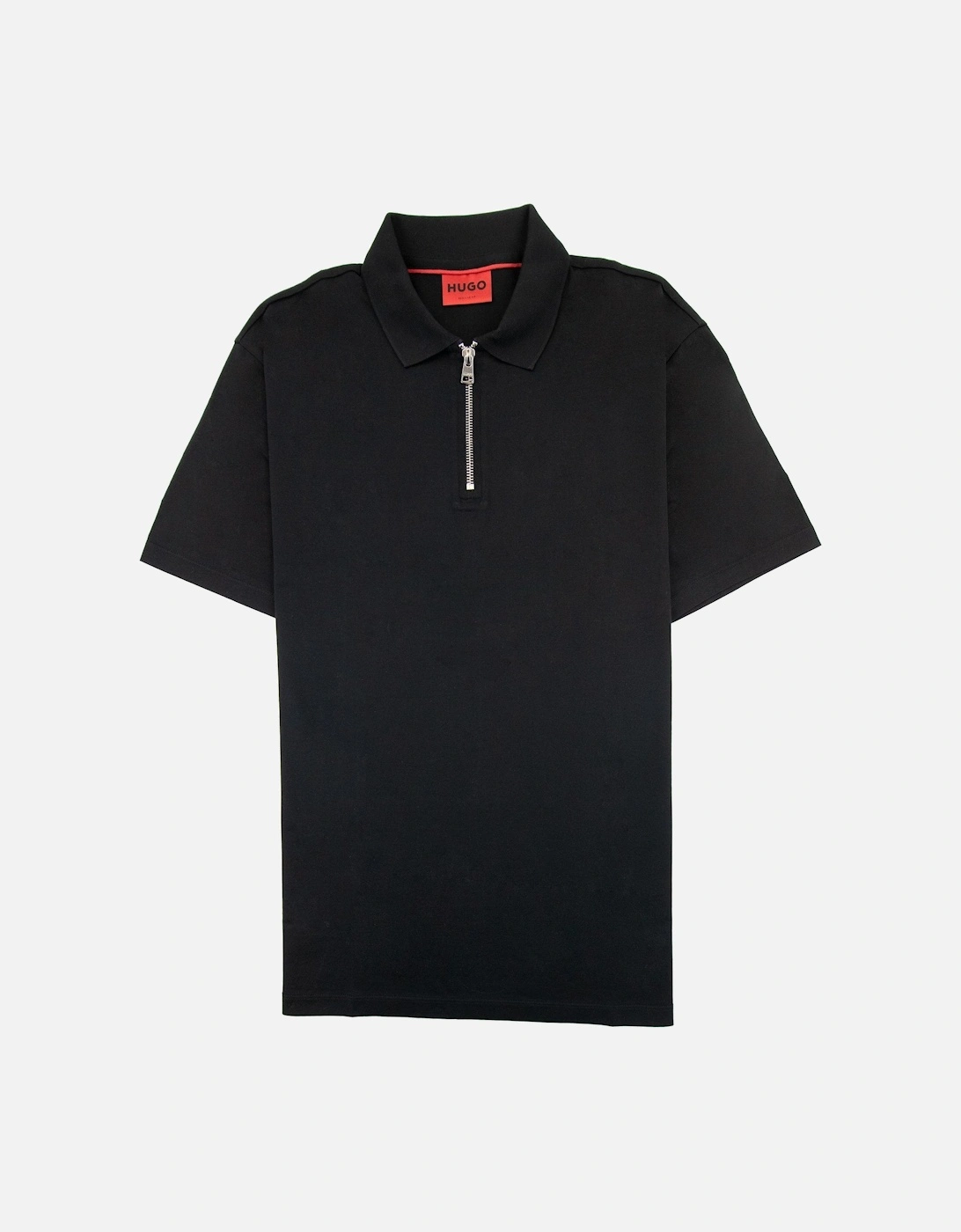Hugo Dozelot Zip S/s Polo Shirt Black 001, 4 of 3