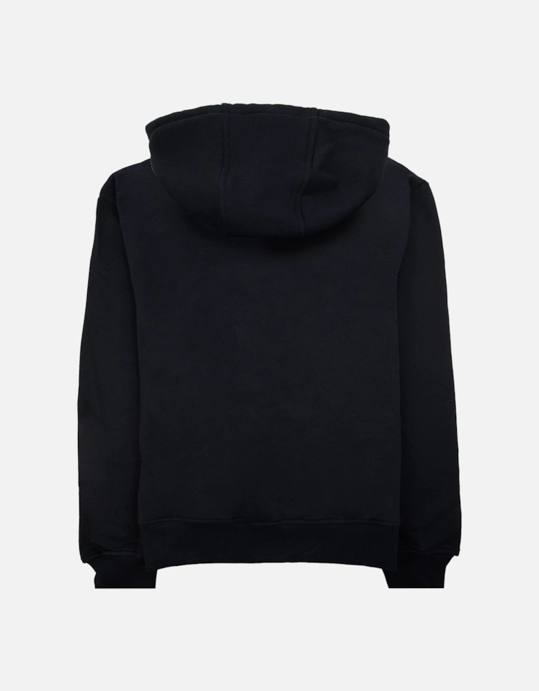 Small Logo Full Zipped Hoodie Black 16