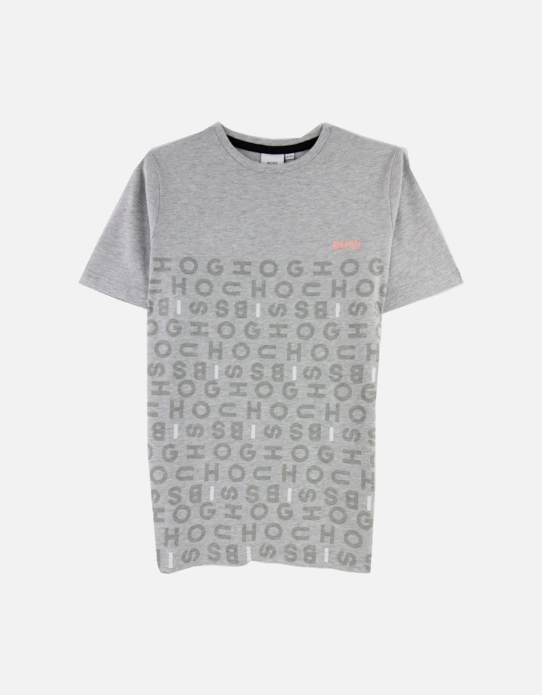 Kids Multi Logo T Shirt Grey