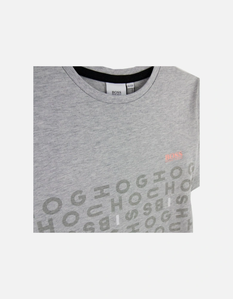 Kids Multi Logo T Shirt Grey