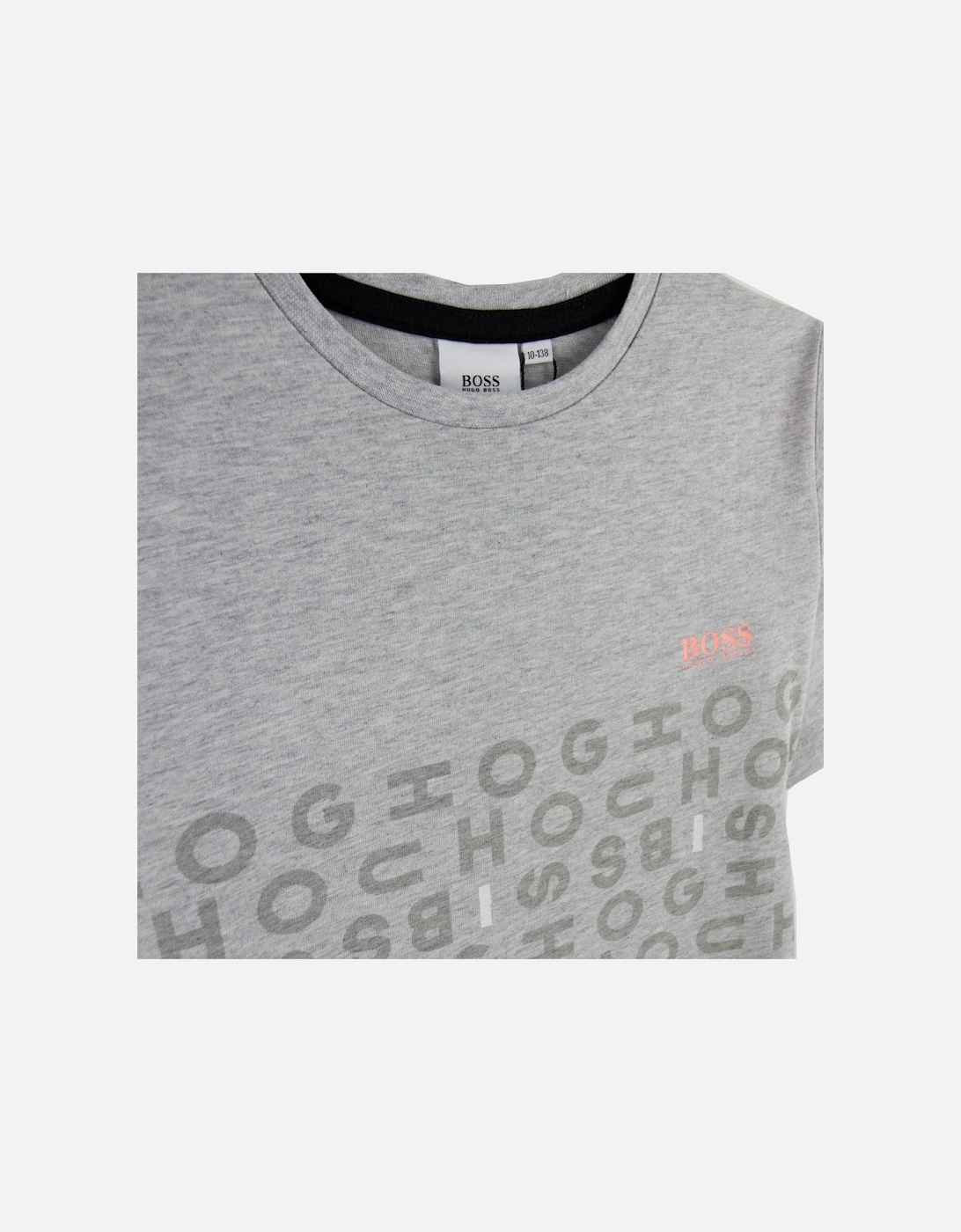 Kids Multi Logo T Shirt Grey