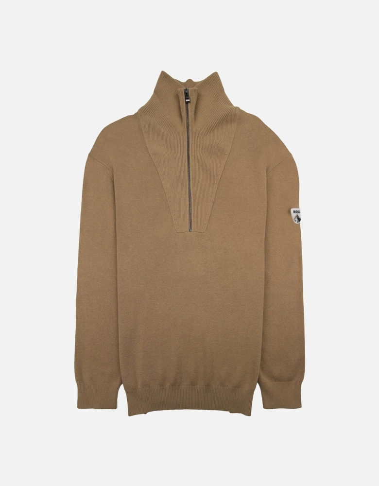 Lantonio Half Zip Sweater Beige