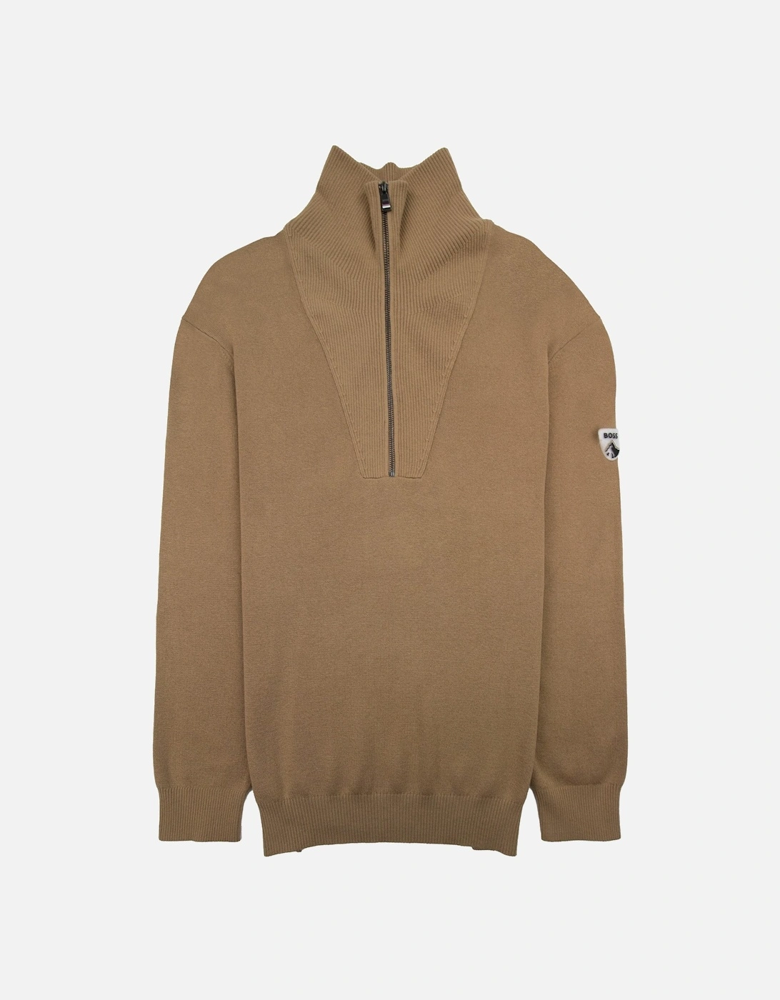 Lantonio Half Zip Sweater Beige, 6 of 5