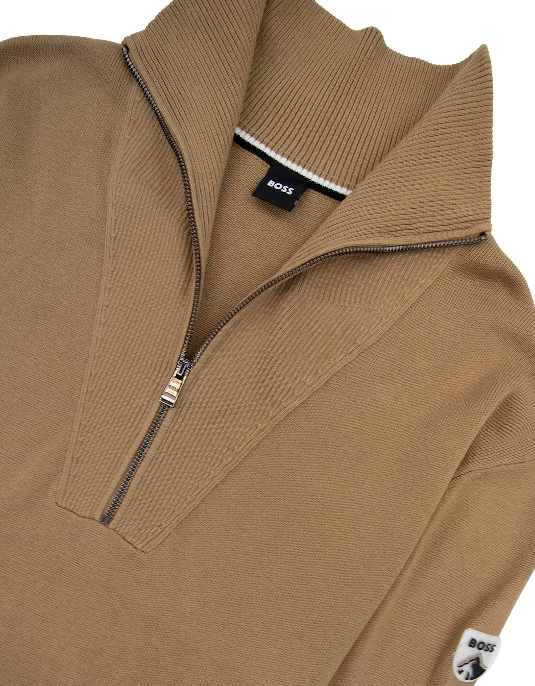 Lantonio Half Zip Sweater Beige