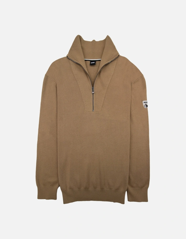 Lantonio Half Zip Sweater Beige