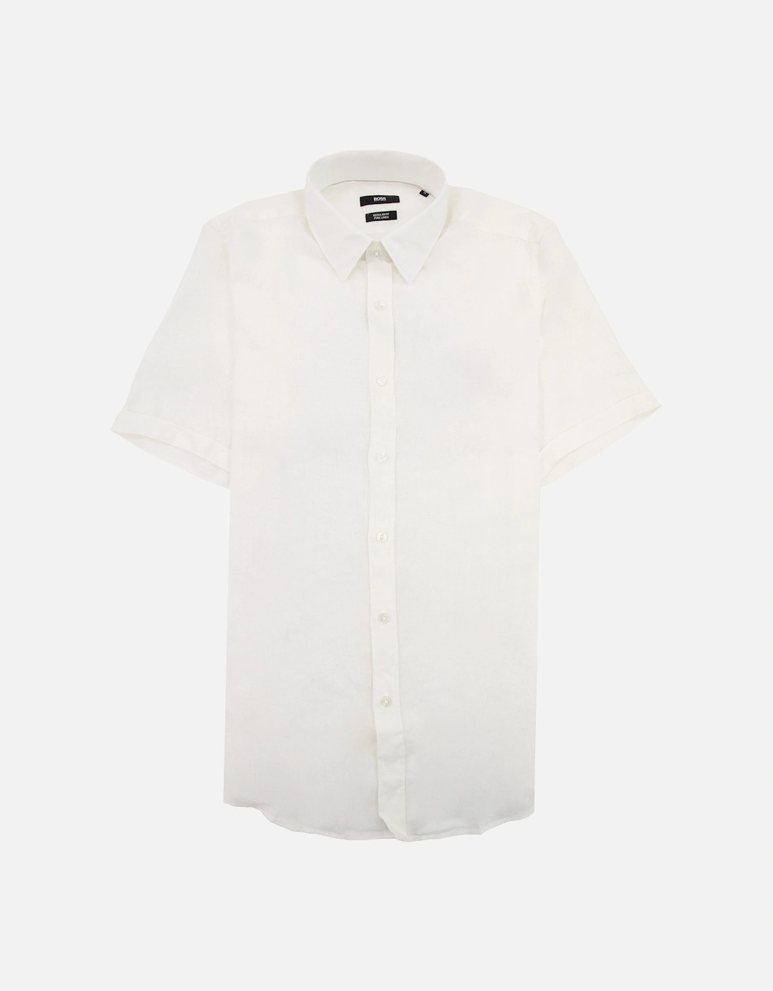 Luka Short Sleeve Pur Linen Shirt White, 4 of 3