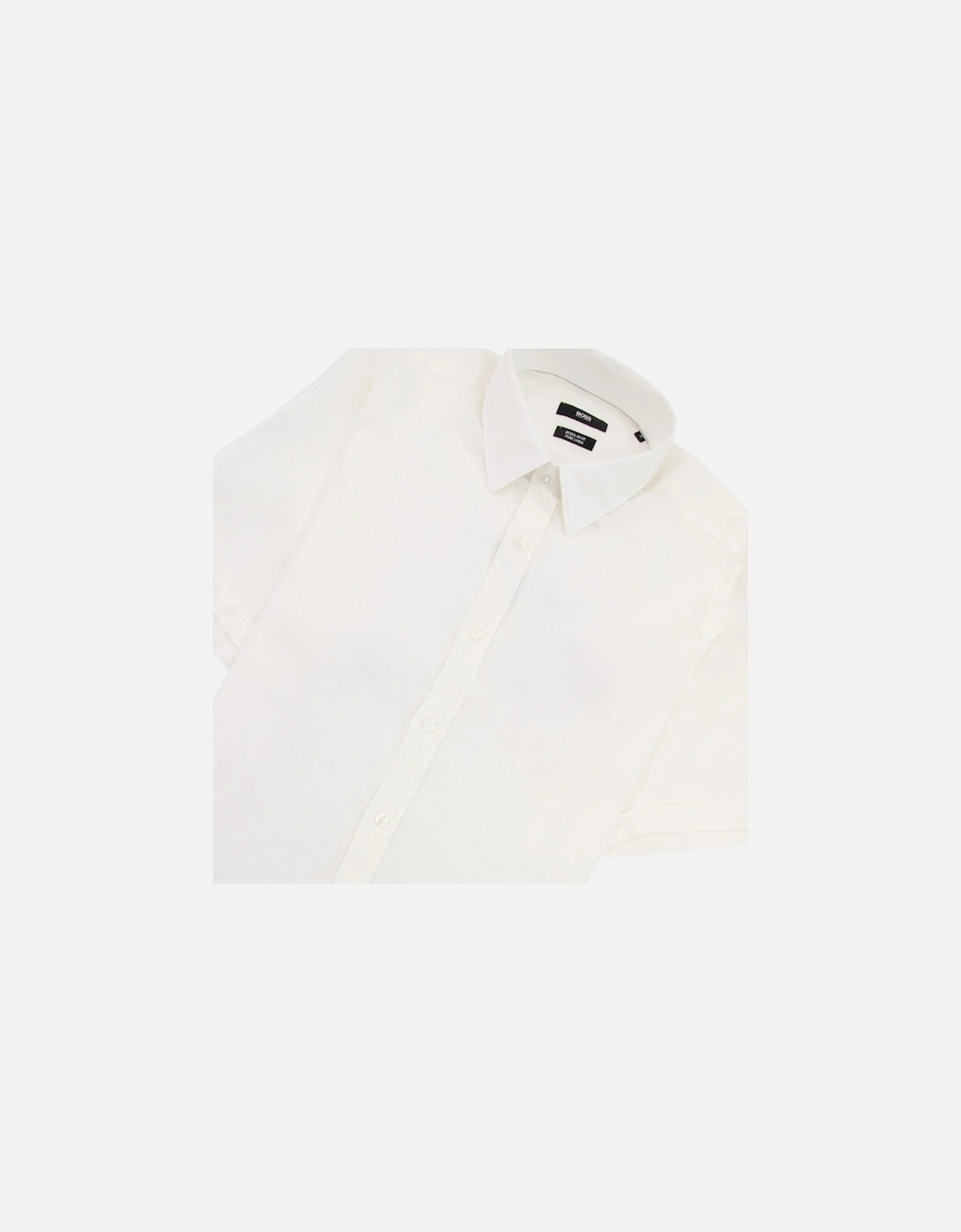 Luka Short Sleeve Pur Linen Shirt White