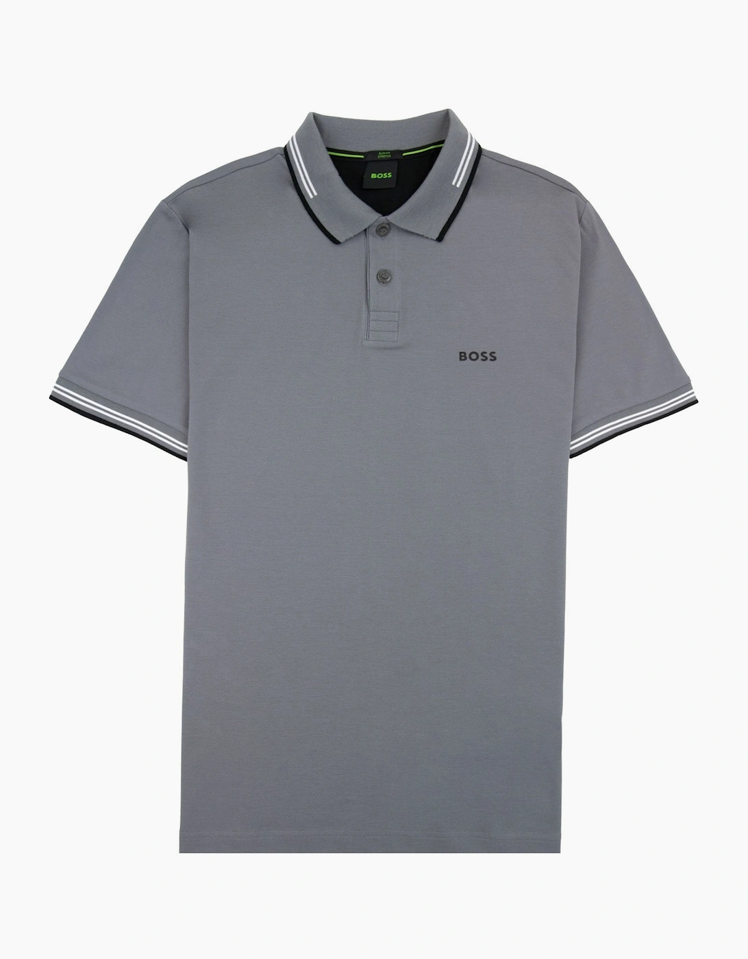 Men's Hugo Boss Paul Slim Fit Polo Grey 036 - Size: 38
