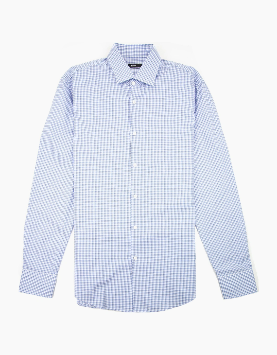 Men's Hugo Boss Jenno Check Shirt Sky Blue - Size: 46/Regular