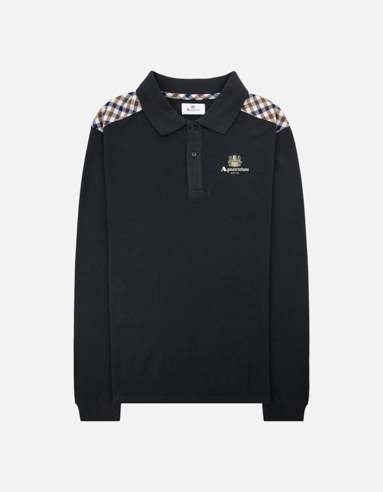 Stripes Piquet L/s Polo Black 16
