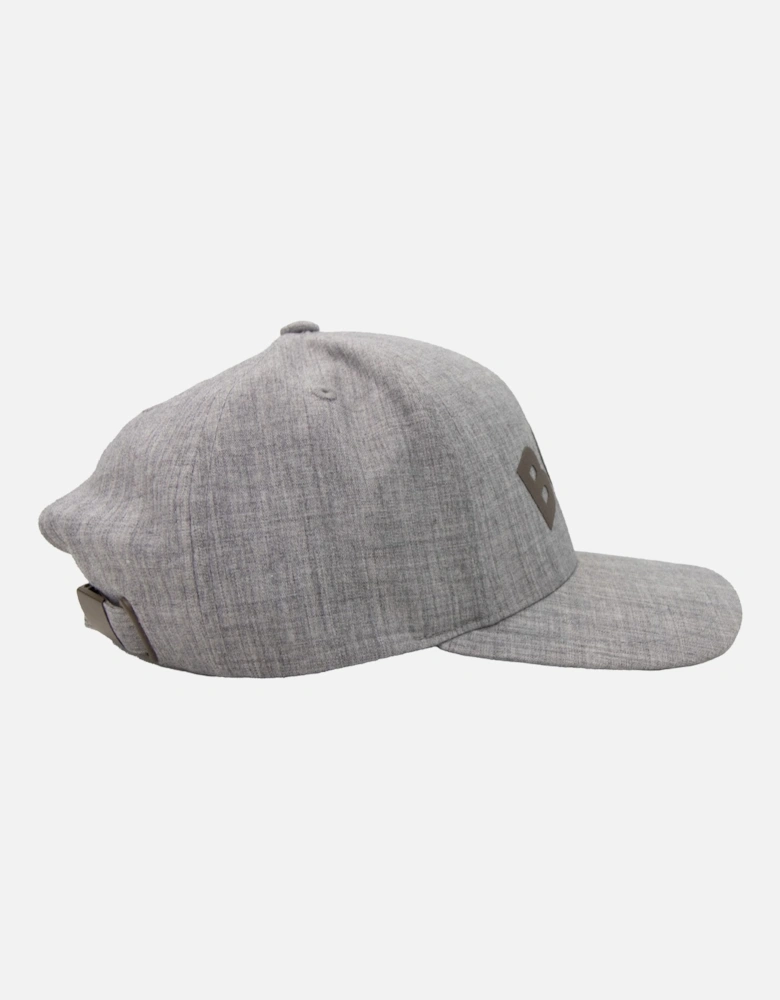 Curved Gold Bold Logo Cap Grey 059