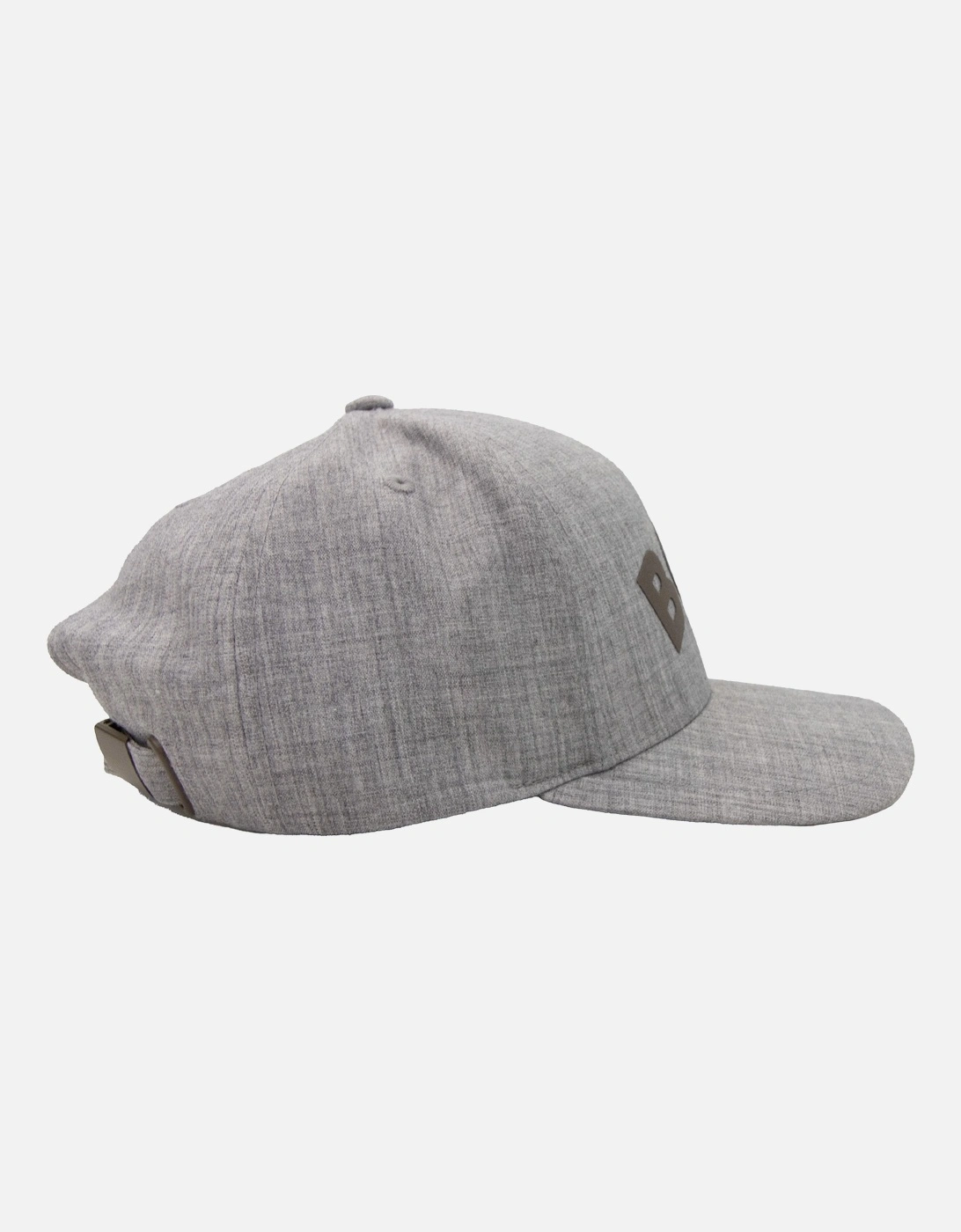 Curved Gold Bold Logo Cap Grey 059