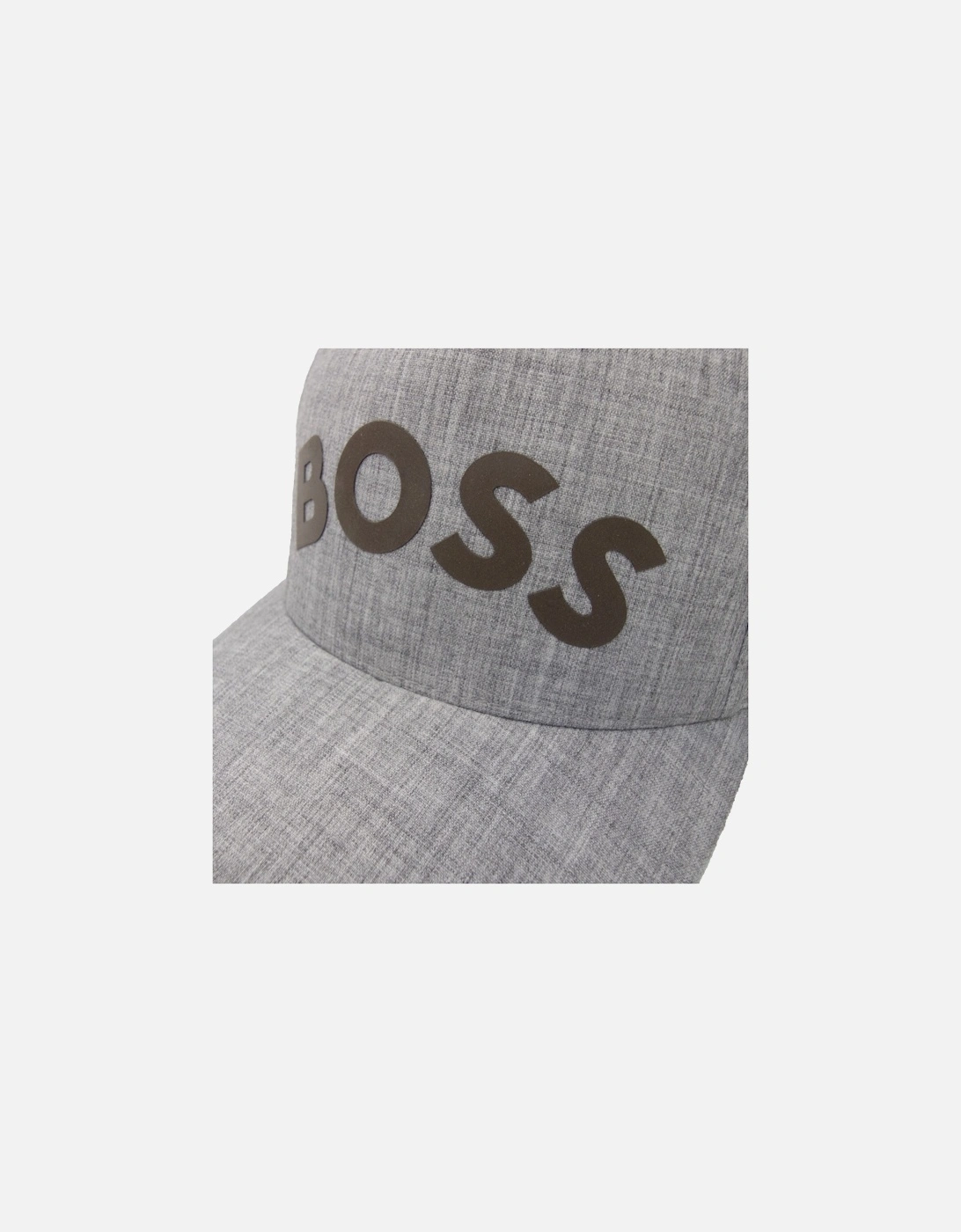 Curved Gold Bold Logo Cap Grey 059