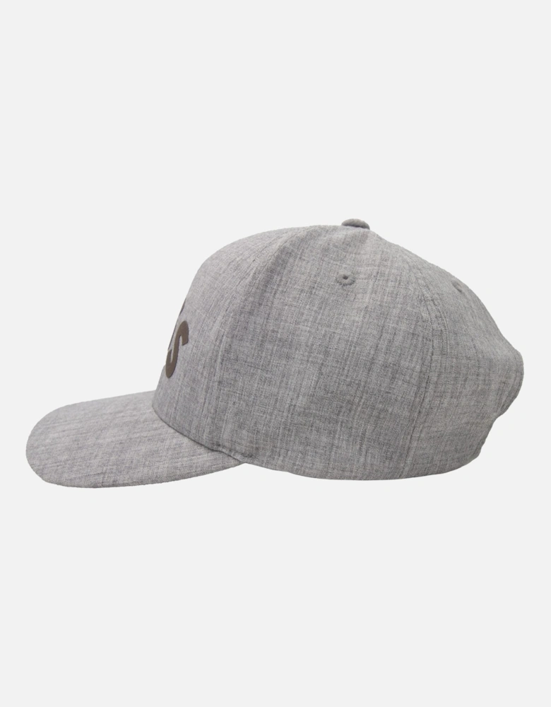 Curved Gold Bold Logo Cap Grey 059