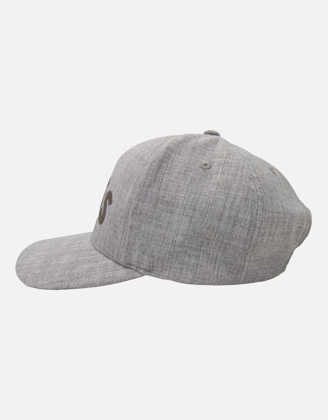 Curved Gold Bold Logo Cap Grey 059