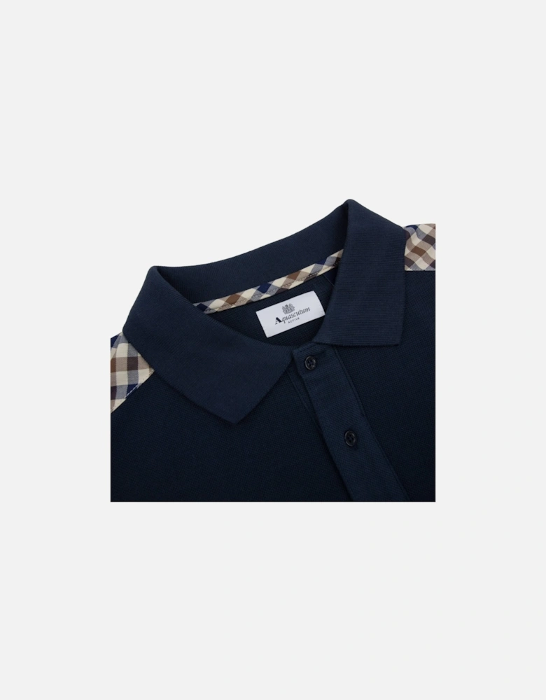 Stripes Piquet L/s Polo Navy 11