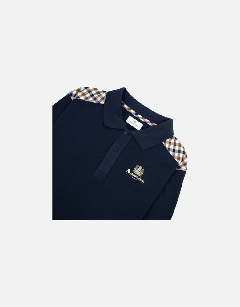 Stripes Piquet L/s Polo Navy 11