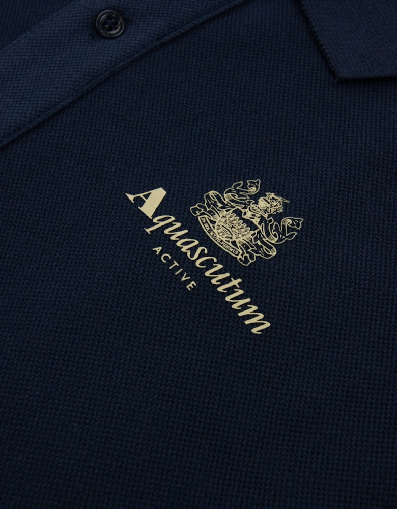 Stripes Piquet L/s Polo Navy 11