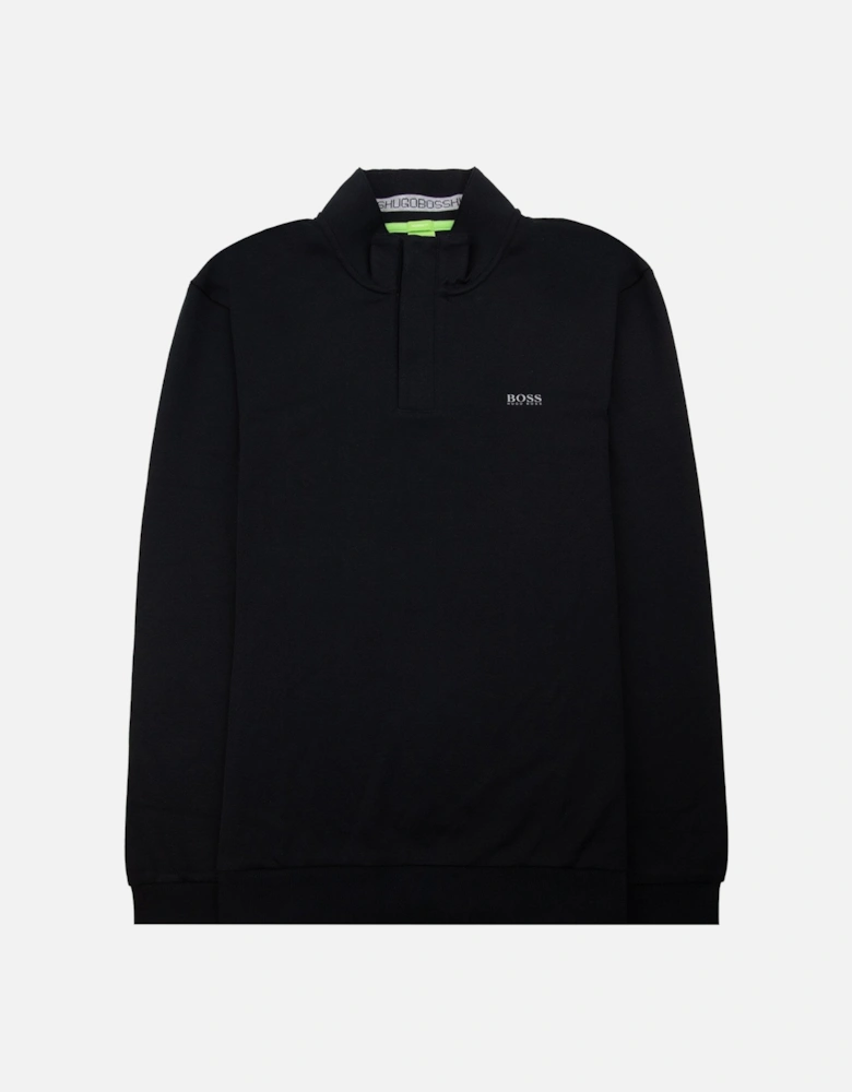 Sweat Half Zip Logo Jumper Black 001