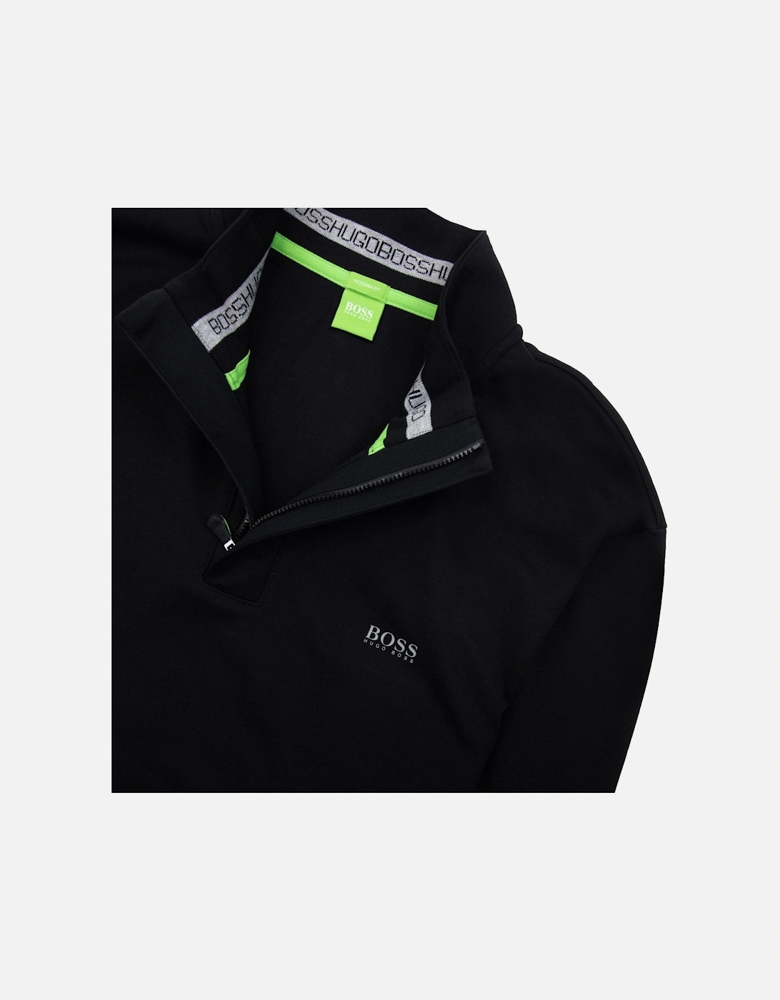 Sweat Half Zip Logo Jumper Black 001