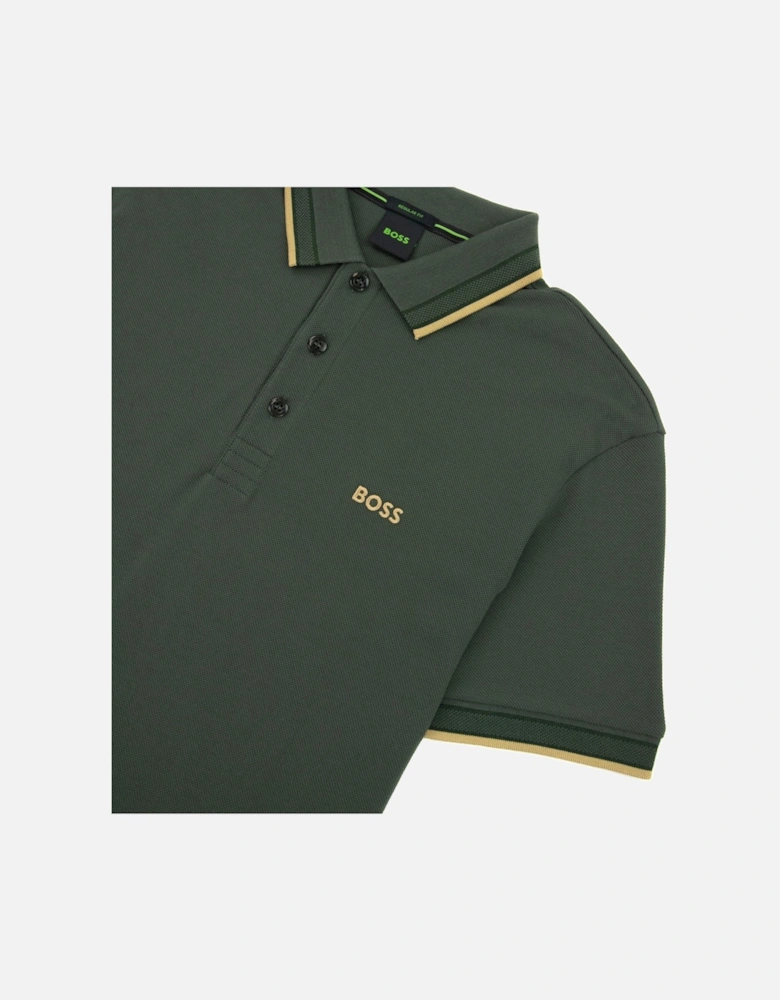 Embroidered Logo Paddy Polo Green 379