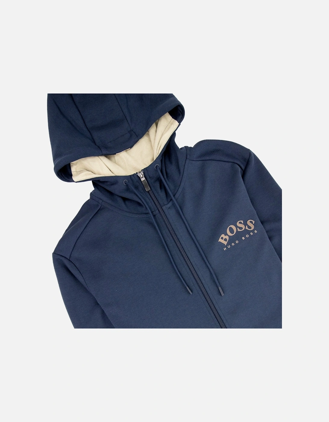Saggy Embroidered Hoodie Navy/Gold
