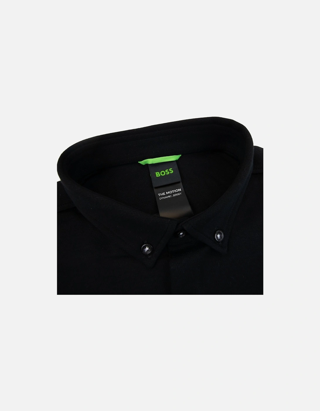 Regular-fit Shirt In Knitted Wrinkle-resistant Cotton Black 002