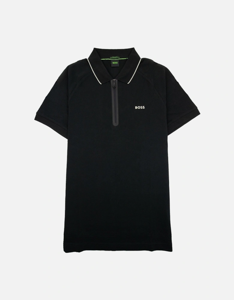 Philix Structured-cotton Polo Shirt With Contrast Logo Black 001