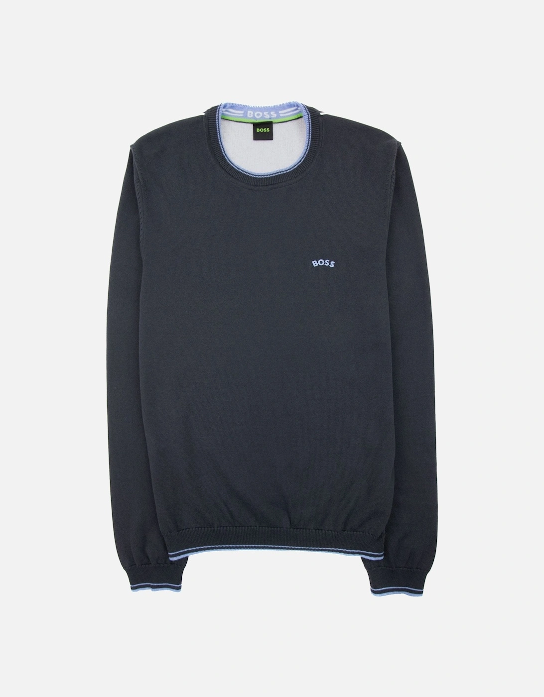 Ritom Curved Logo Sweatshirt Dark Navy 402, 4 of 3